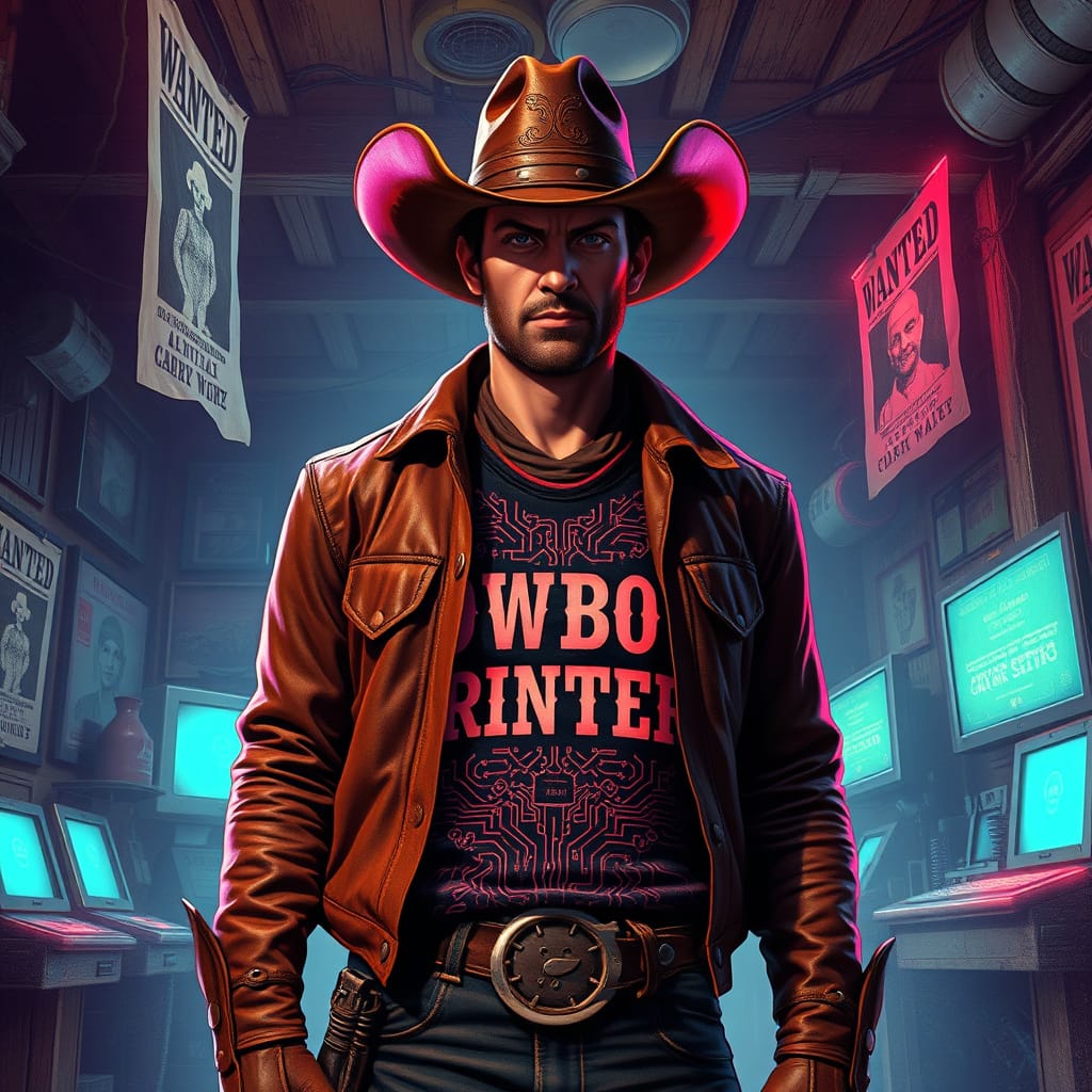 Cowboy Printer T-Shirt